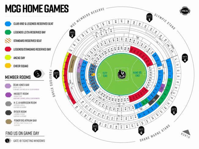 MCG Home Games Stadium Map 1