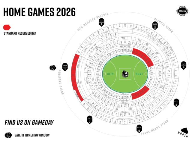 Standard Reserved Bay Seating Map